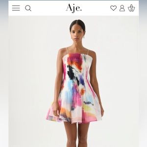AJE Celestial Pleated Mini Dress